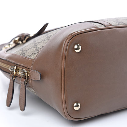 Gucci GG Supreme Monogram Margaux Calfskin Small Nice Top Handle Dome Bag Beige Ebony Acero 9 of 12