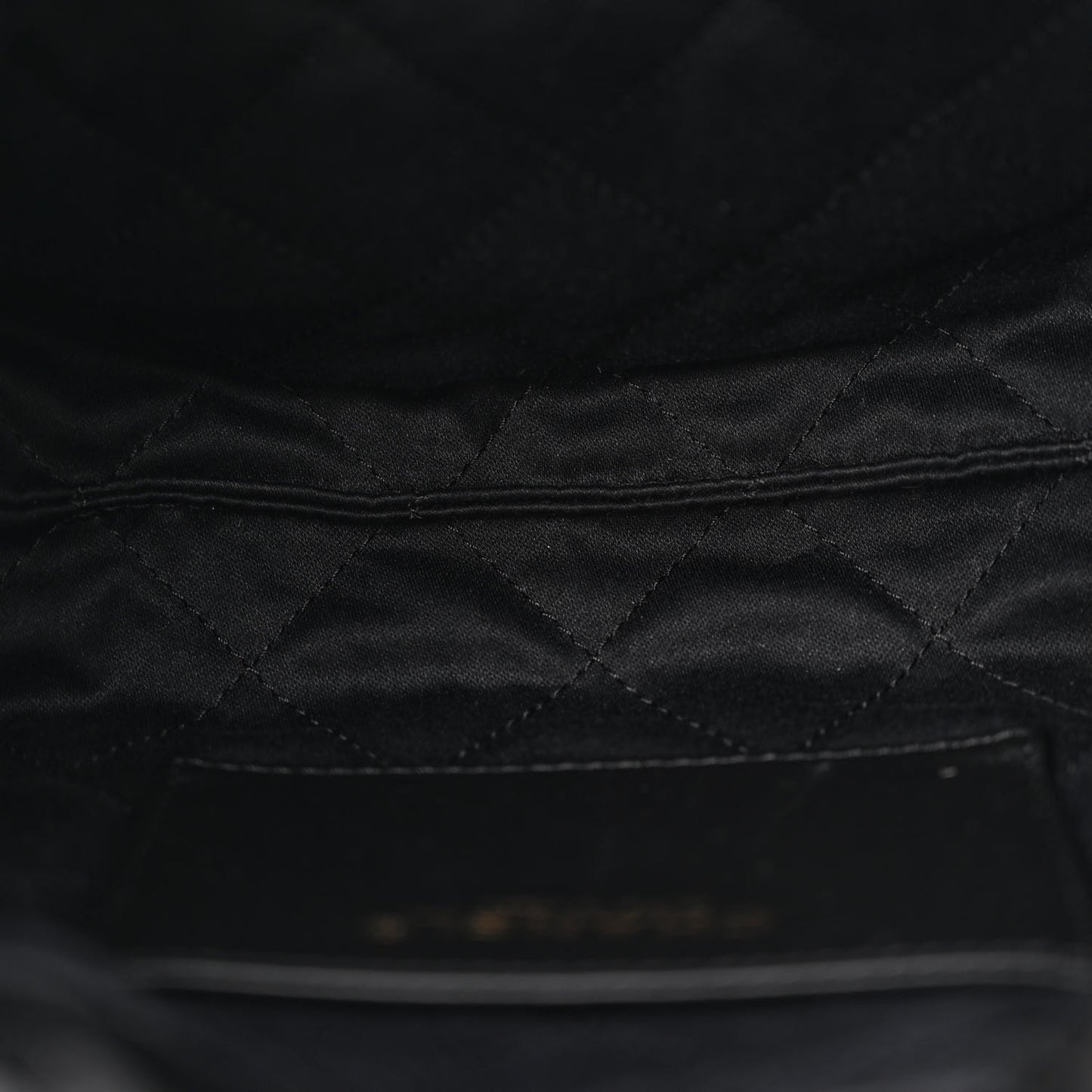 Shiny Calfskin Quilted Mini Chanel 22 Black