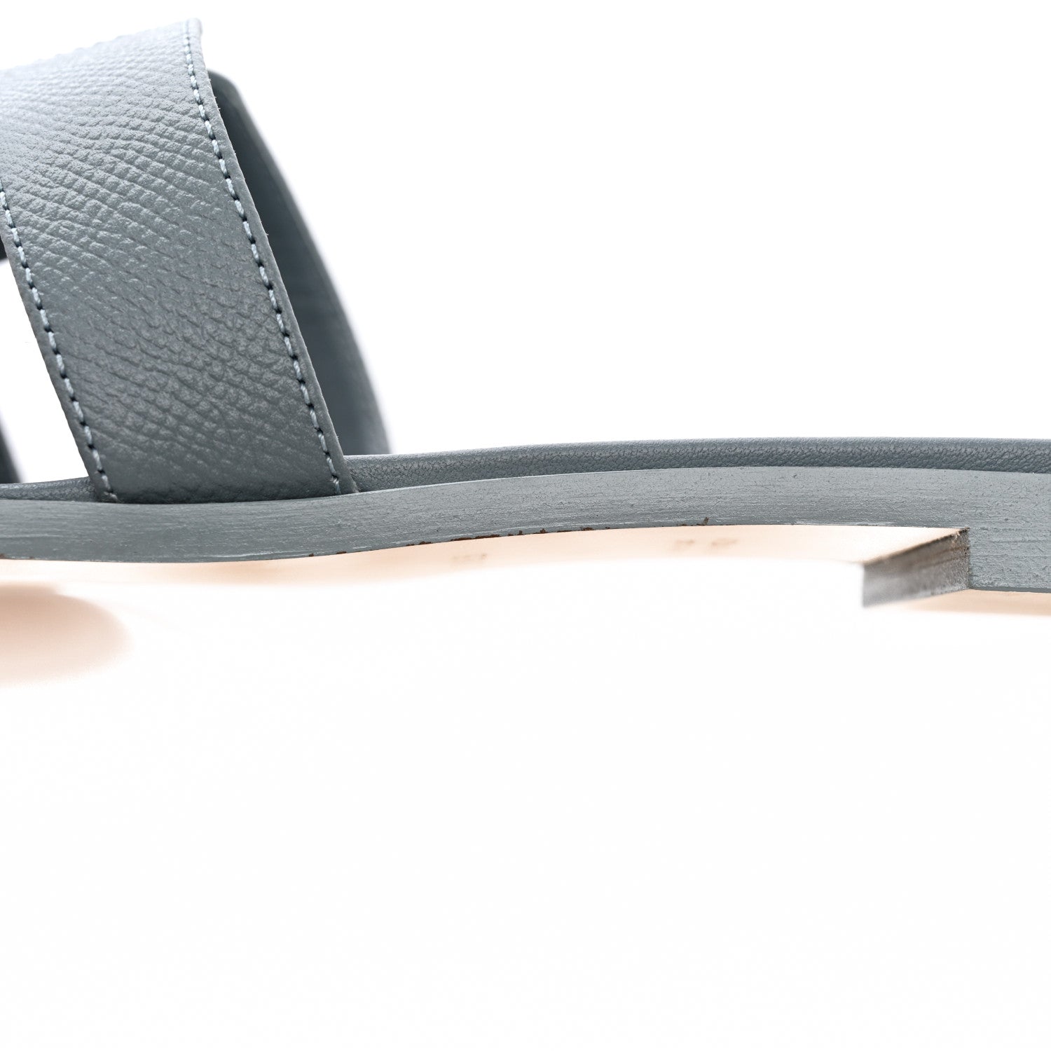 Hermes Epsom Oran Sandals 39.5 Gris Antarctique 11 of 14