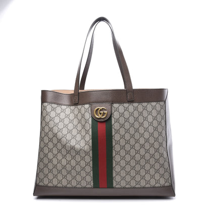 Gucci GG Supreme Monogram Web Large Ophidia Tote Brown 2 of 12