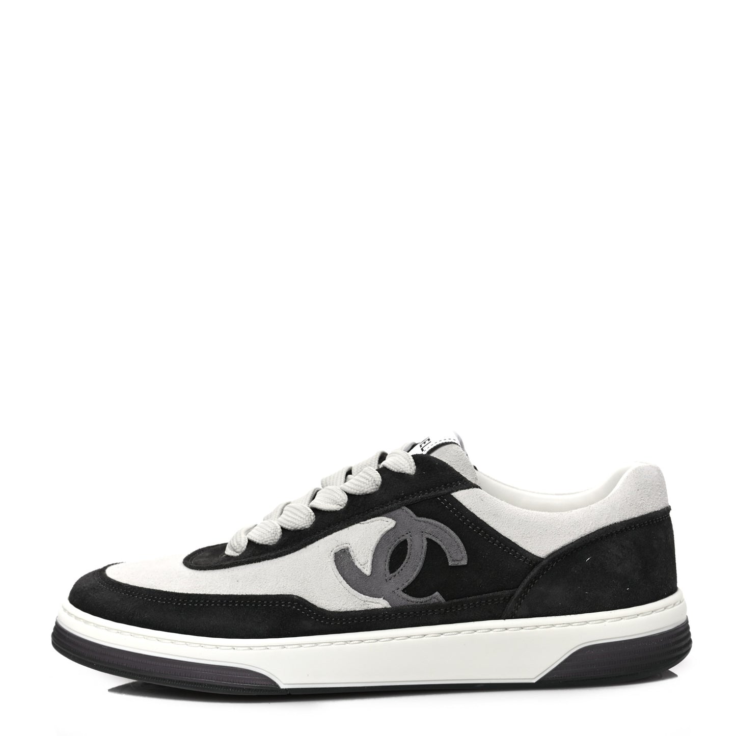 Suede Kidskin Womens CC Sneakers 38.5 Black White