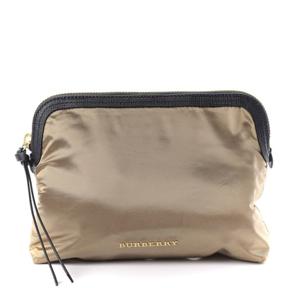 Burberry Nylon Large Border Pouch Gold Black 1 of 10