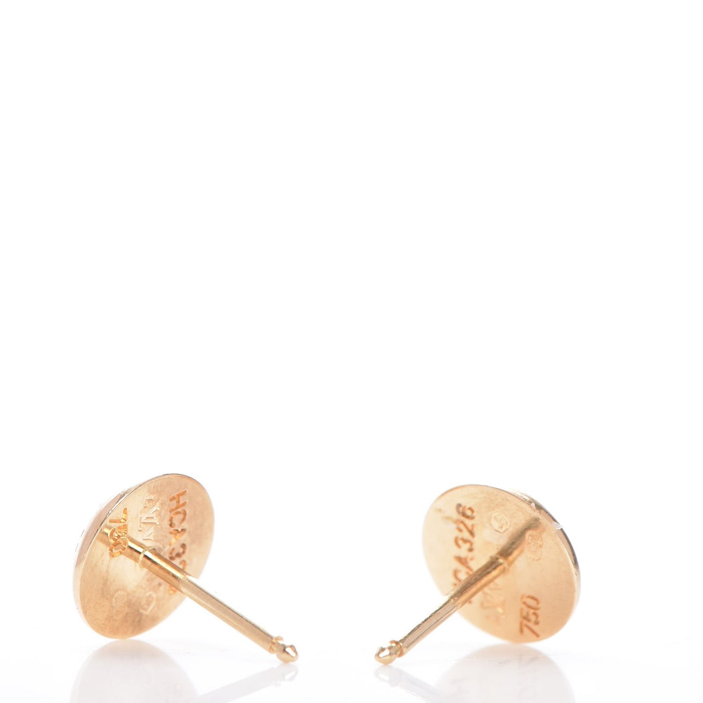 18K Yellow Gold Diamond Clous Ear Studs Earrings
