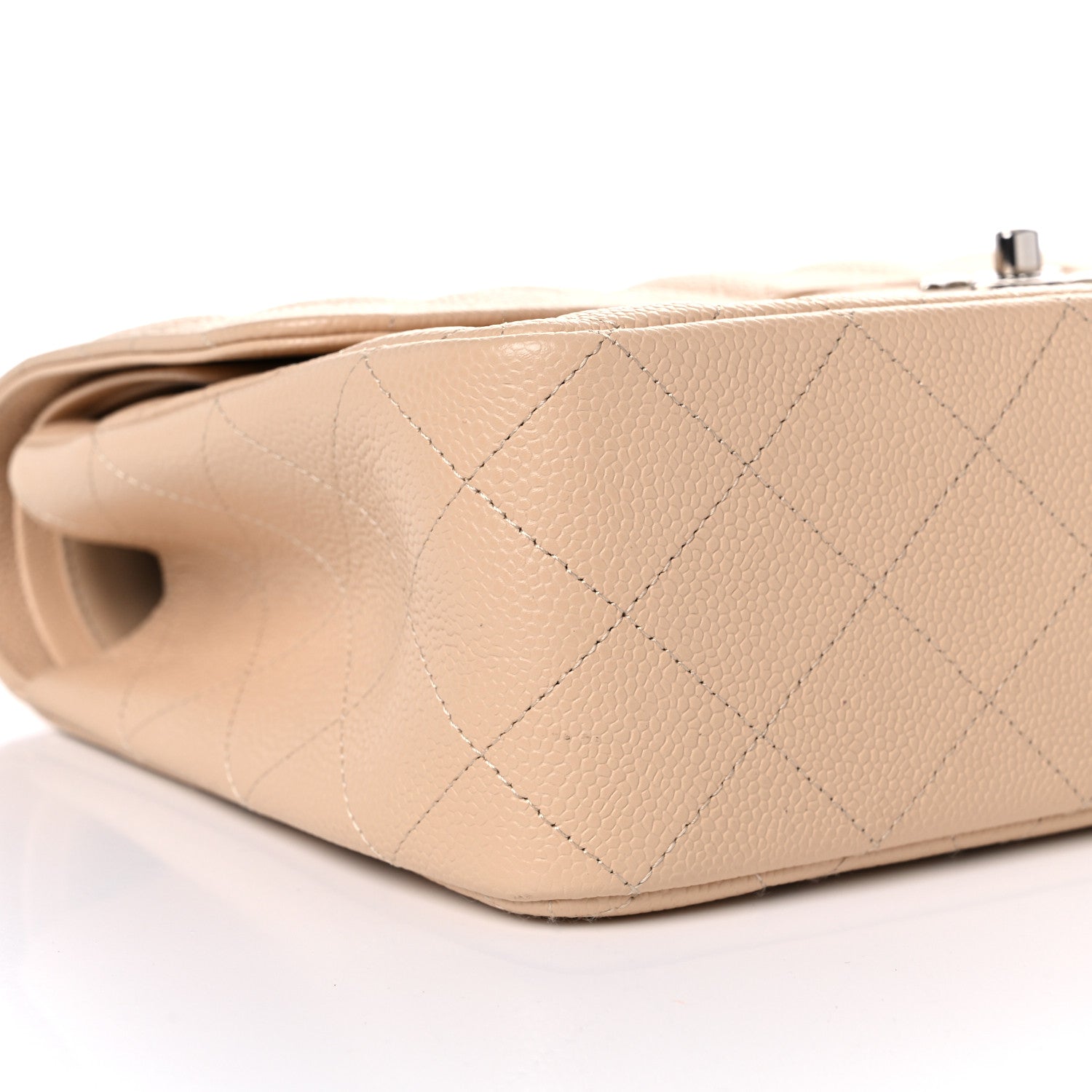 Chanel Caviar Quilted Jumbo Double Flap Beige 8 of 9