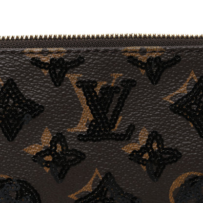 Louis Vuitton Monogram Sequins Pochette Accessories Black 7 of 9