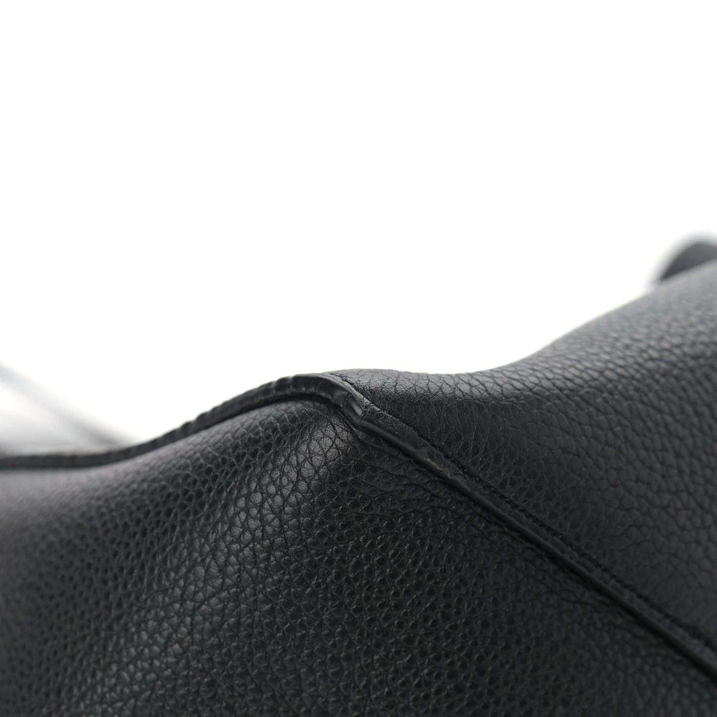 Soft Grained Calfskin Small Belt Cabas Phantom Black
