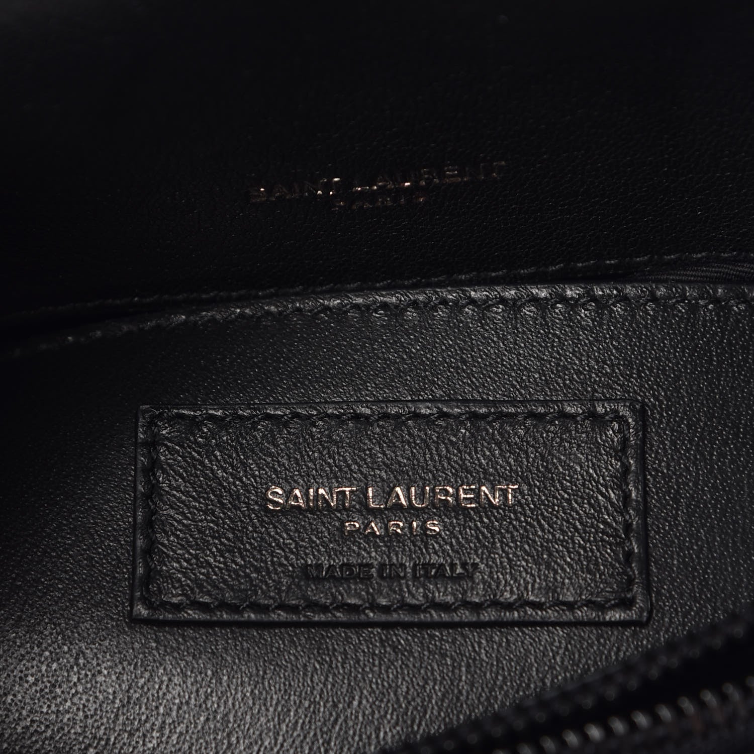Saint Laurent Sheepskin Matelasse Chevron Monogram Medium College Bag Black 8 of 10