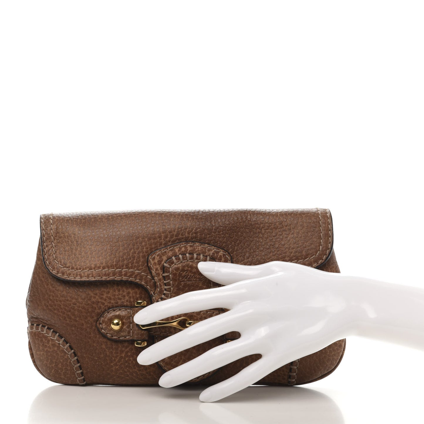 Calfskin New Pelham Clutch Brown