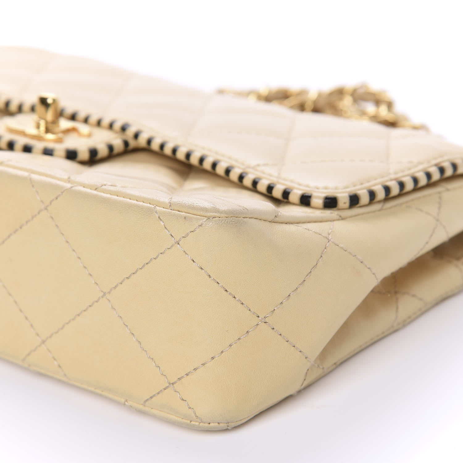 Chanel Lambskin Quilted Small Single Flap Beige 7 of 16