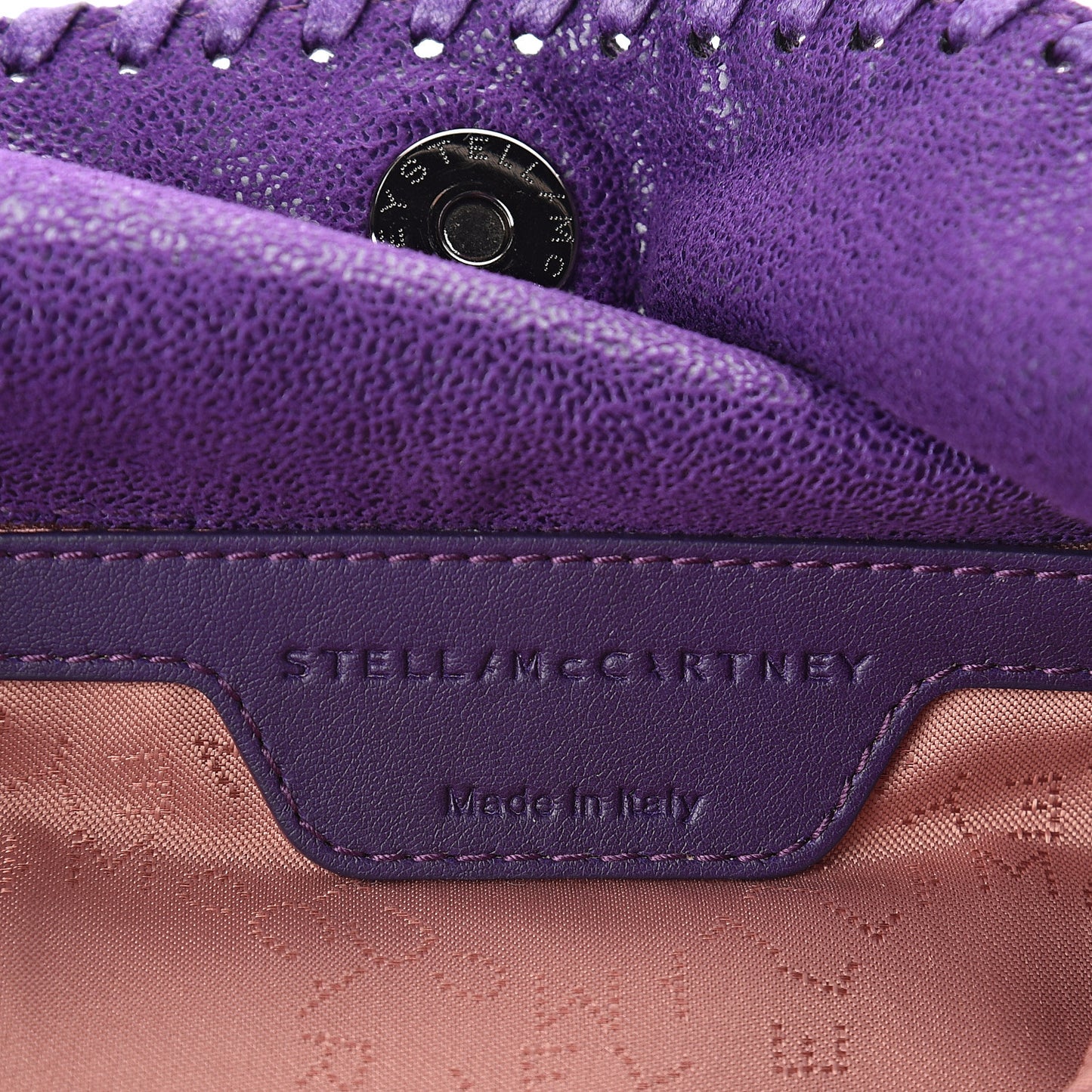 Shaggy Deer Mini Falabella Fold Over Tote Bright Purple