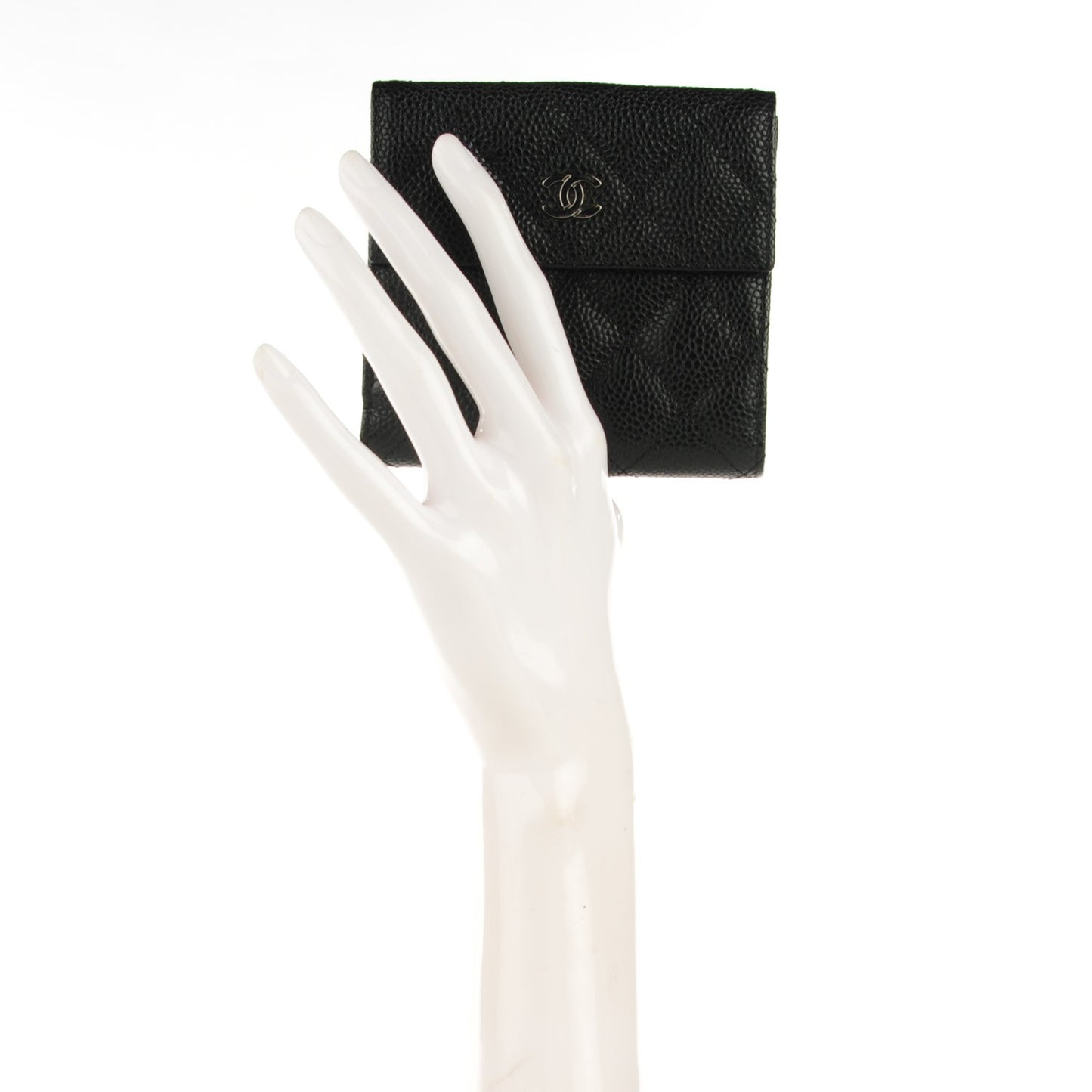 Caviar Quilted Compact Flap Wallet