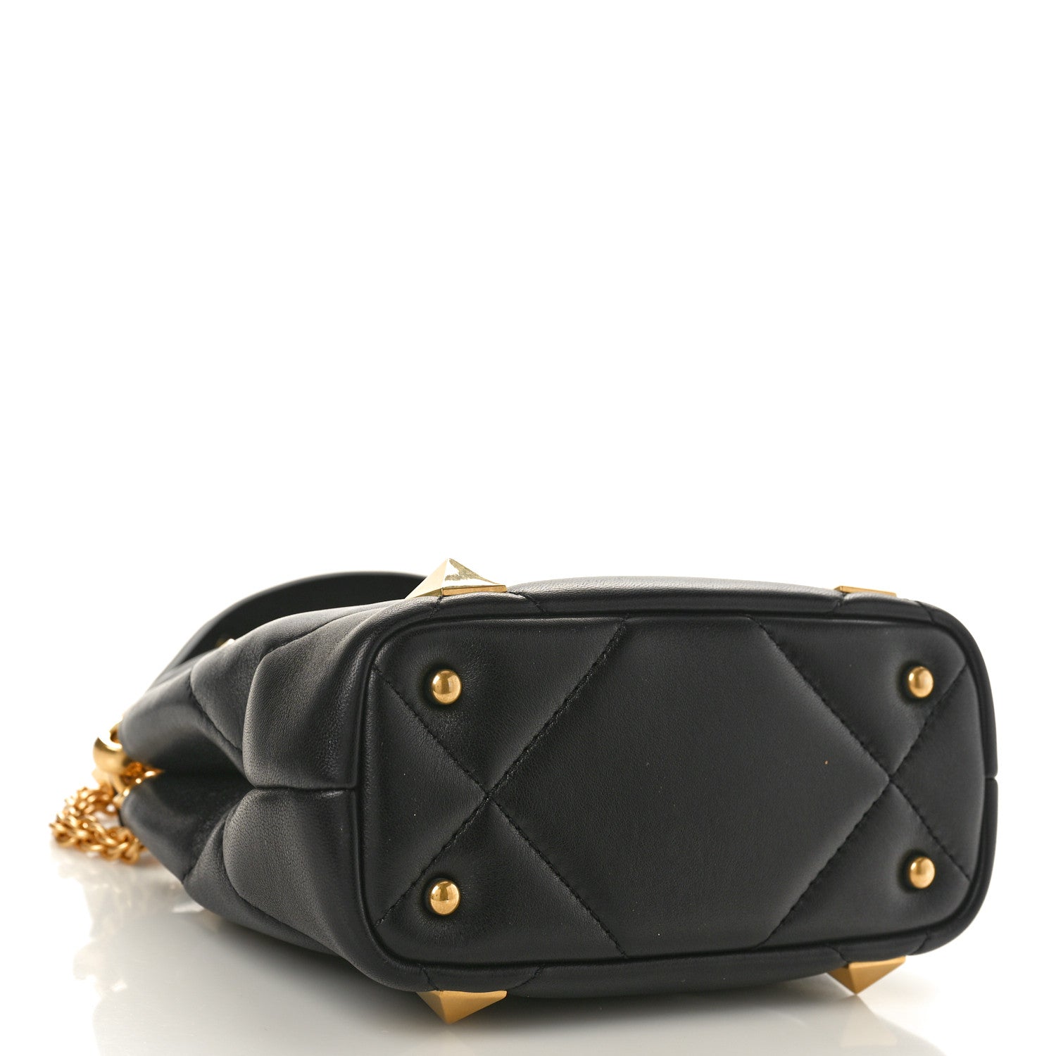 Valentino Garavani Nappa Mini Roman Stud The Handle Bag Black 4 of 9