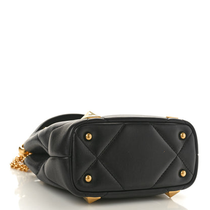 Valentino Garavani Nappa Mini Roman Stud The Handle Bag Black 4 of 9