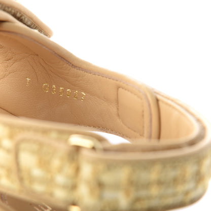 Chanel Braided Fabric Velcro Dad Sandals 35 Beige 10 of 11