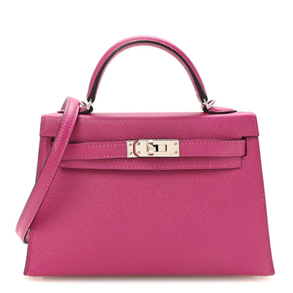 Hermes Epsom Mini Kelly Sellier 20 Rose Pourpre 1 of 11