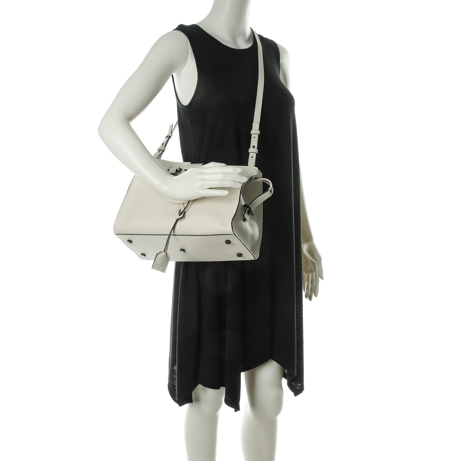Saint Laurent Calfskin Small Monogram Cabas Dove White 2 of 7