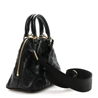 Louis Vuitton Calfskin Bubblegram Alma BB Black 3 of 10