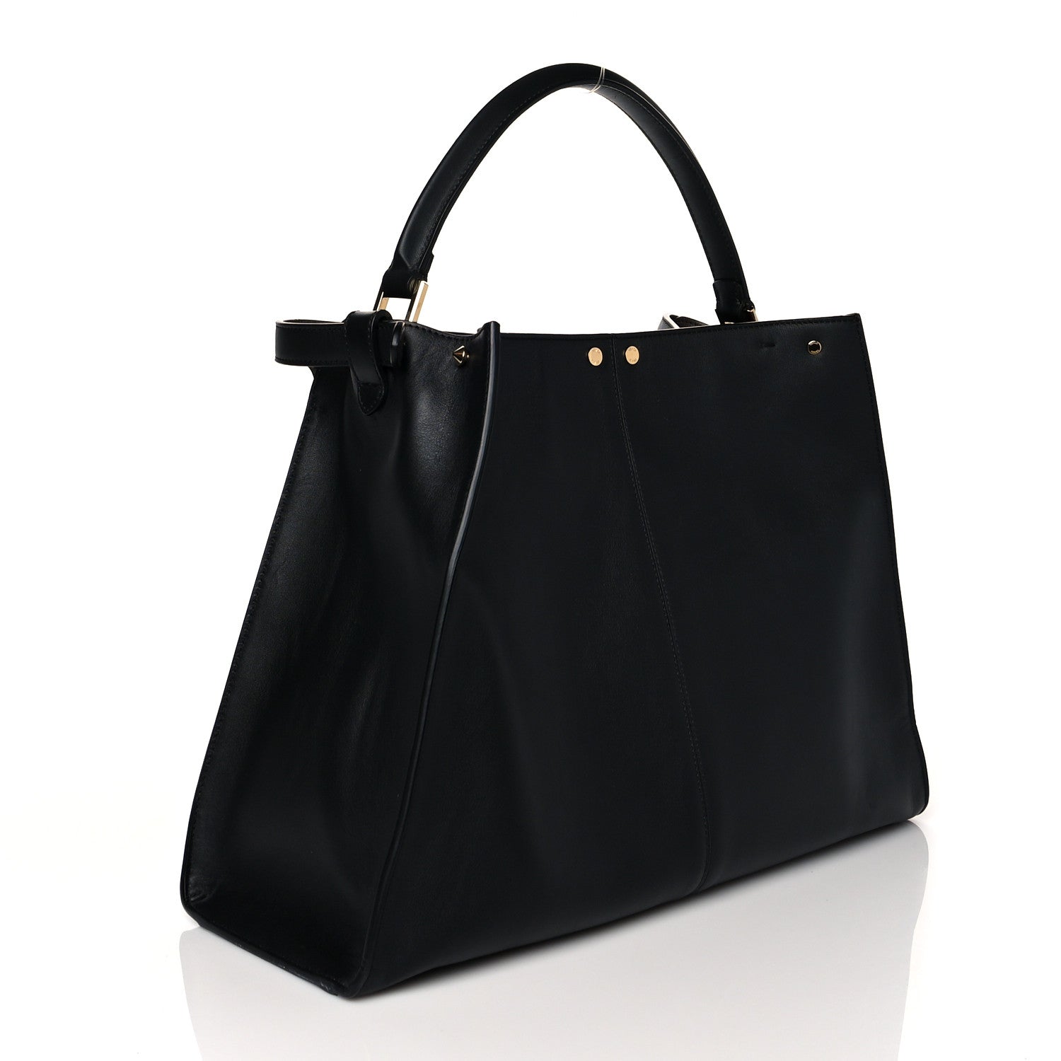 Fendi Vitello Seta Century Large Peekaboo X-Lite Black Fragola 2 of 10