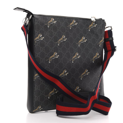 Gucci GG Supreme Monogram Tigers Web Messenger Bag Black Multicolor 2 of 9