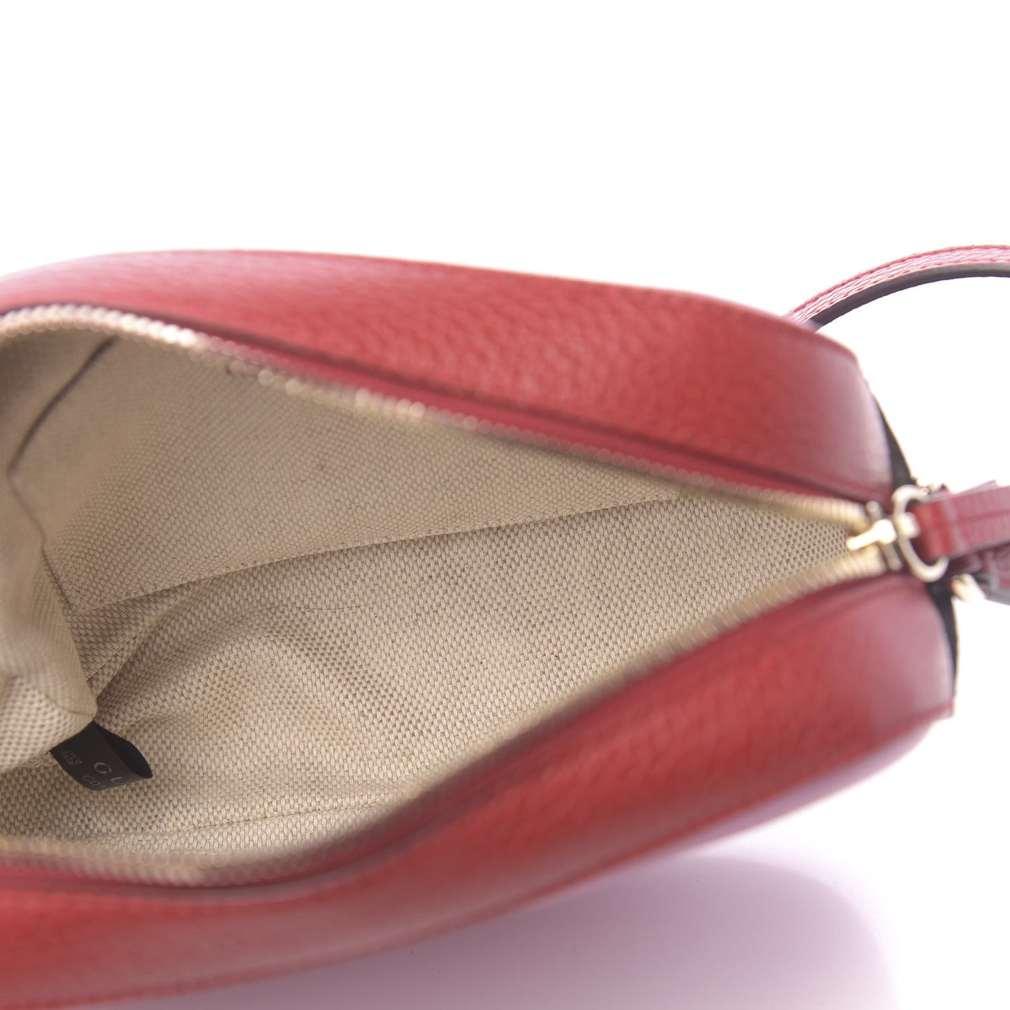 Dollar Calfskin Bi-Color Small Soho Disco Bag New Rosette Hibiscus Red
