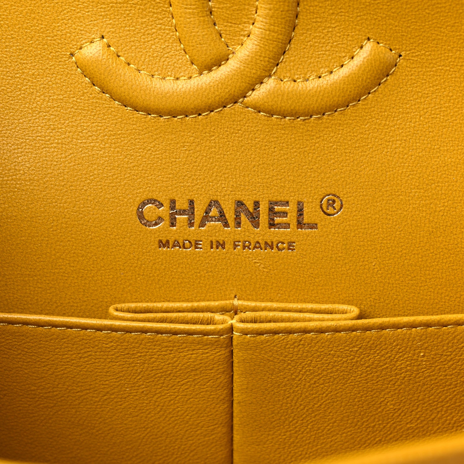 Chanel Caviar Quilted Small Double Flap Yellow 6 of 11