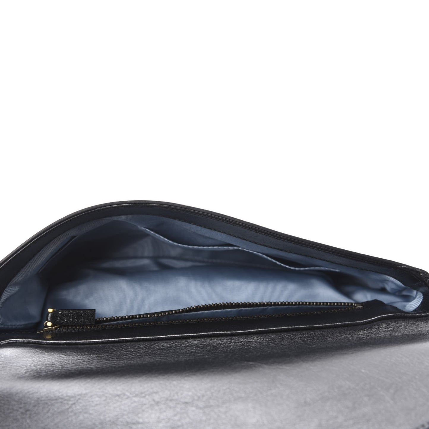 Calfskin Diagonal GG Medium Thiara Double Envelope Shoulder Bag Black White