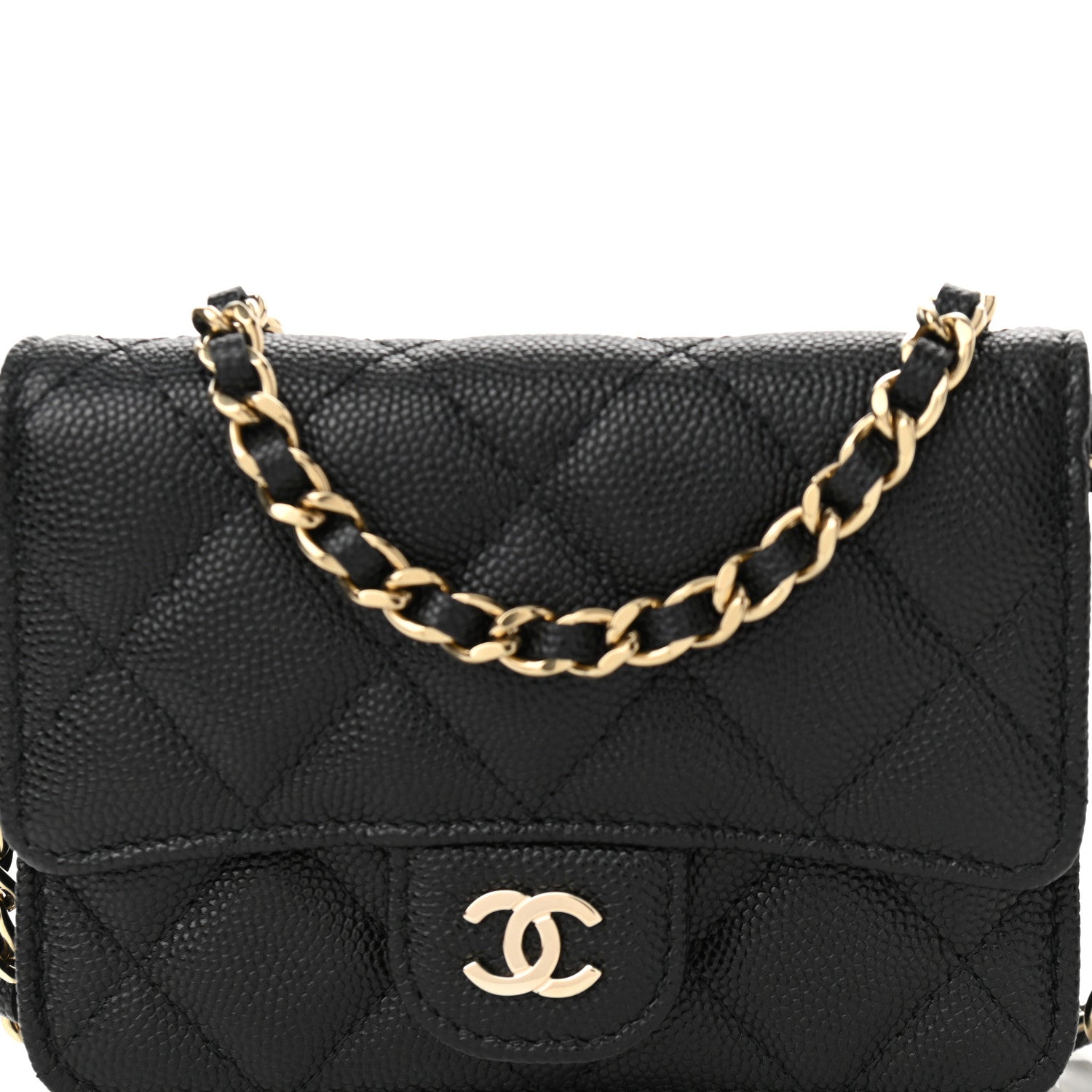 Chanel Caviar Quilted Mini Chain Bag Black 9 of 12