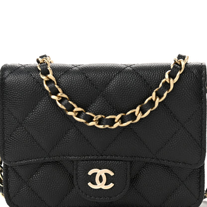 Chanel Caviar Quilted Mini Chain Bag Black 9 of 12