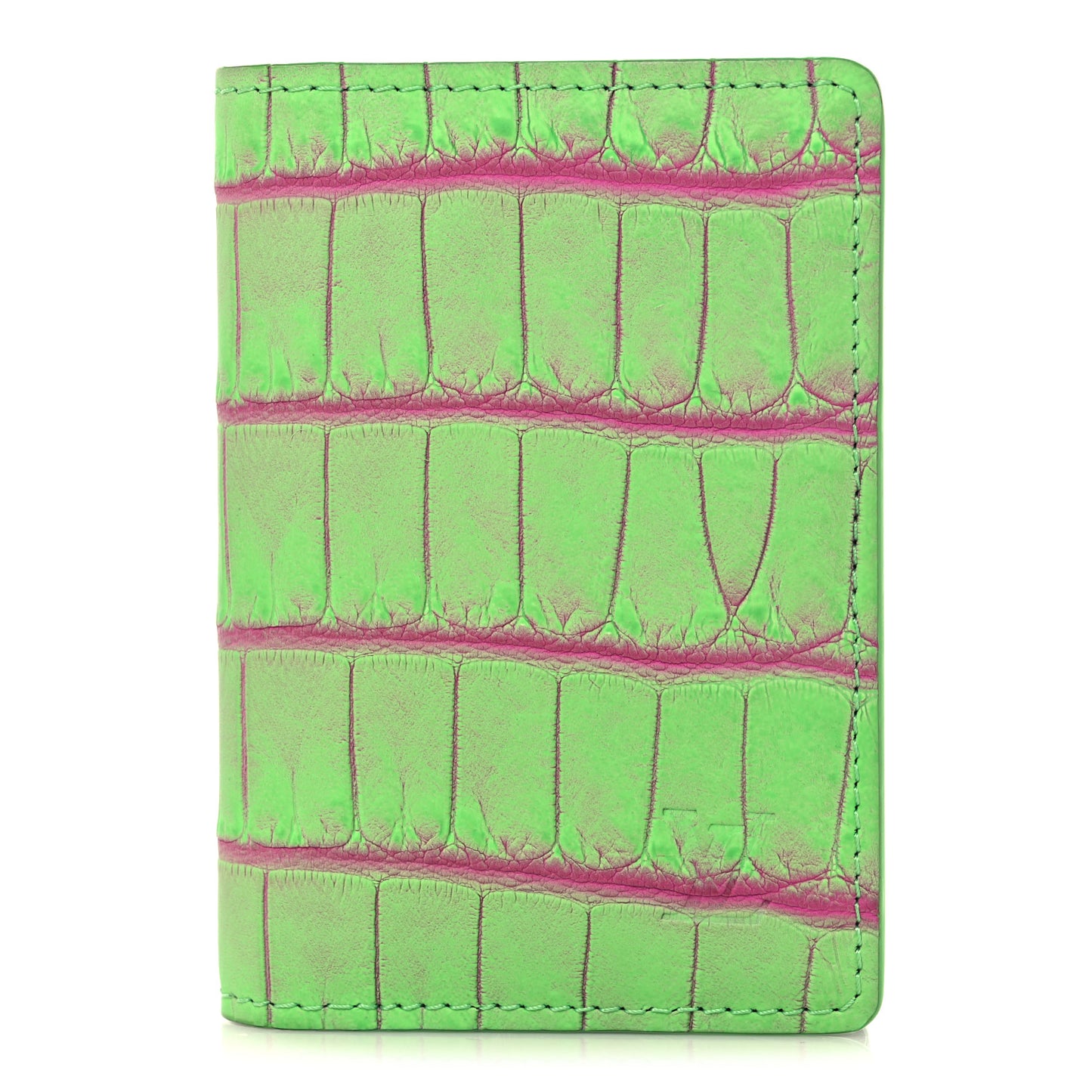 Crocodile Pocket Organizer Neon Green