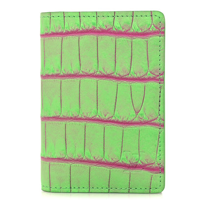 Louis Vuitton Crocodile Pocket Organizer Neon Green 1 of 6