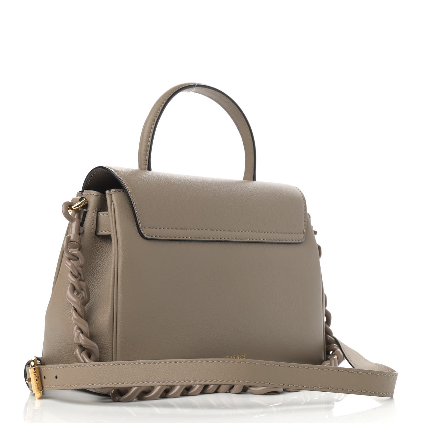 Grained Calfskin Medium La Medusa Bag Taupe