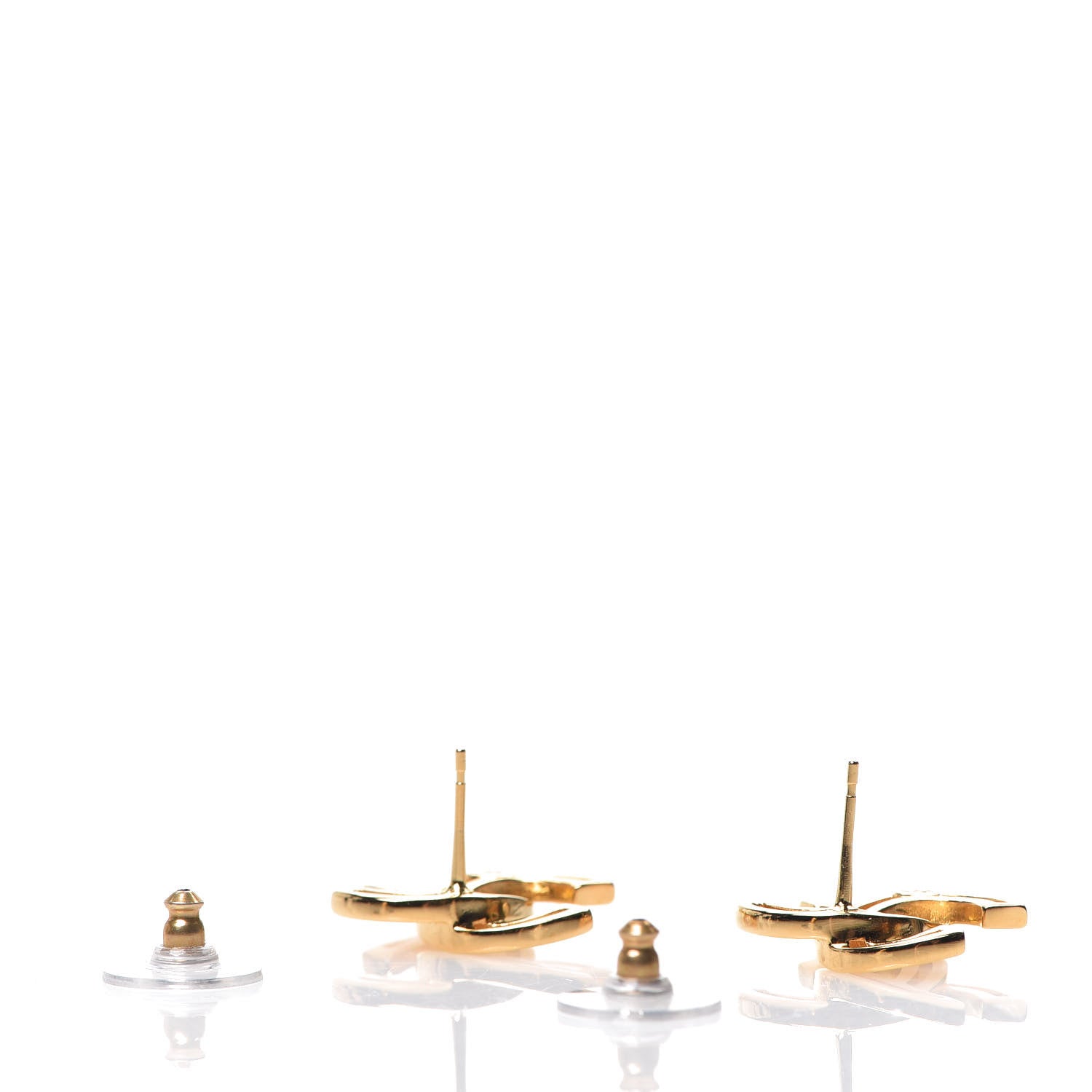 Chanel Metal Obazine CC Earrings Gold 3 of 5