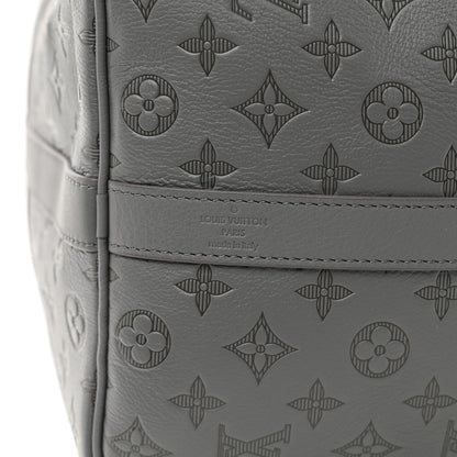 Louis Vuitton Calfskin Monogram Shadow Keepall Bandouliere 50 Anthracite Gray 6 of 8