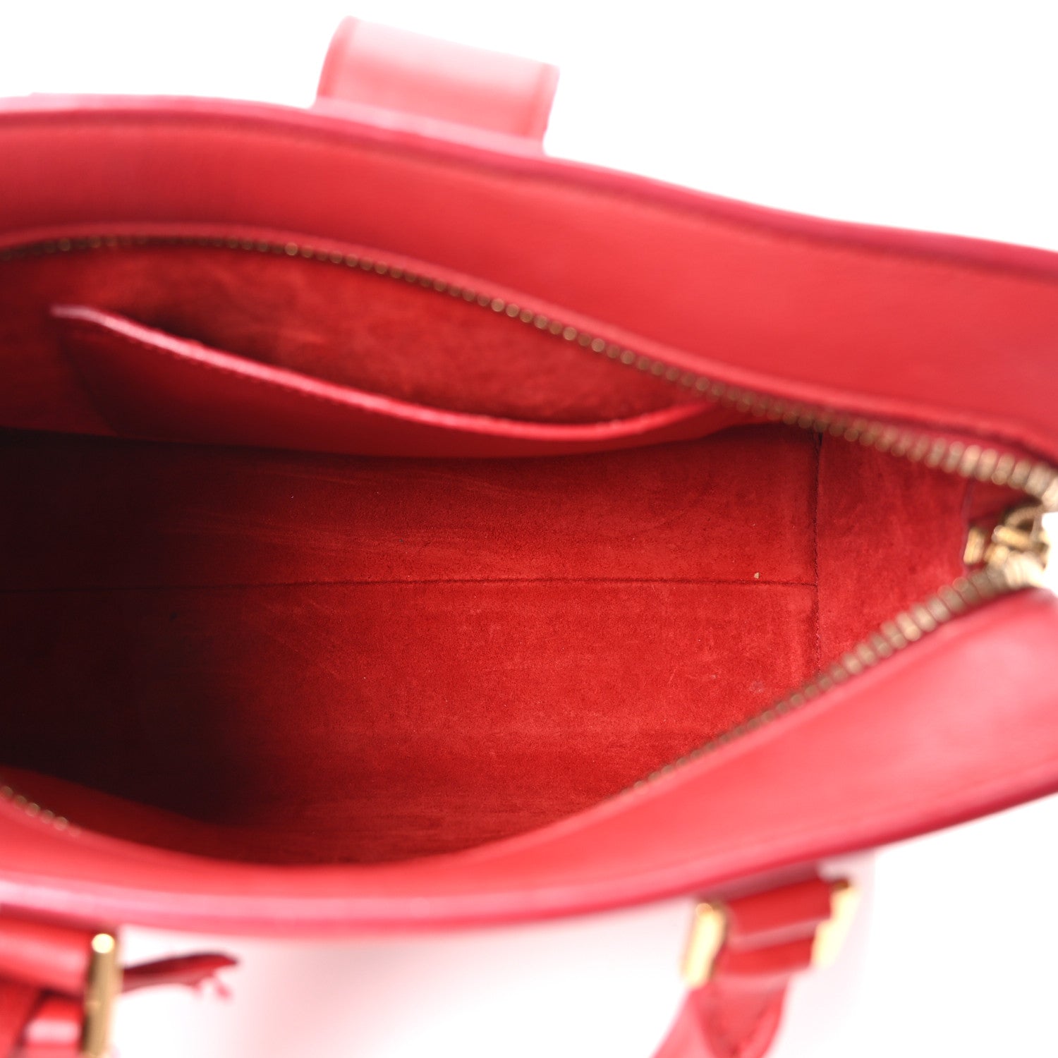 Saint Laurent Calfskin Baby Monogram Cabas Red 5 of 10