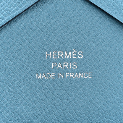 Hermes Madame Calfskin Duo Calvi Card Case Bleu du Nord 7 of 9