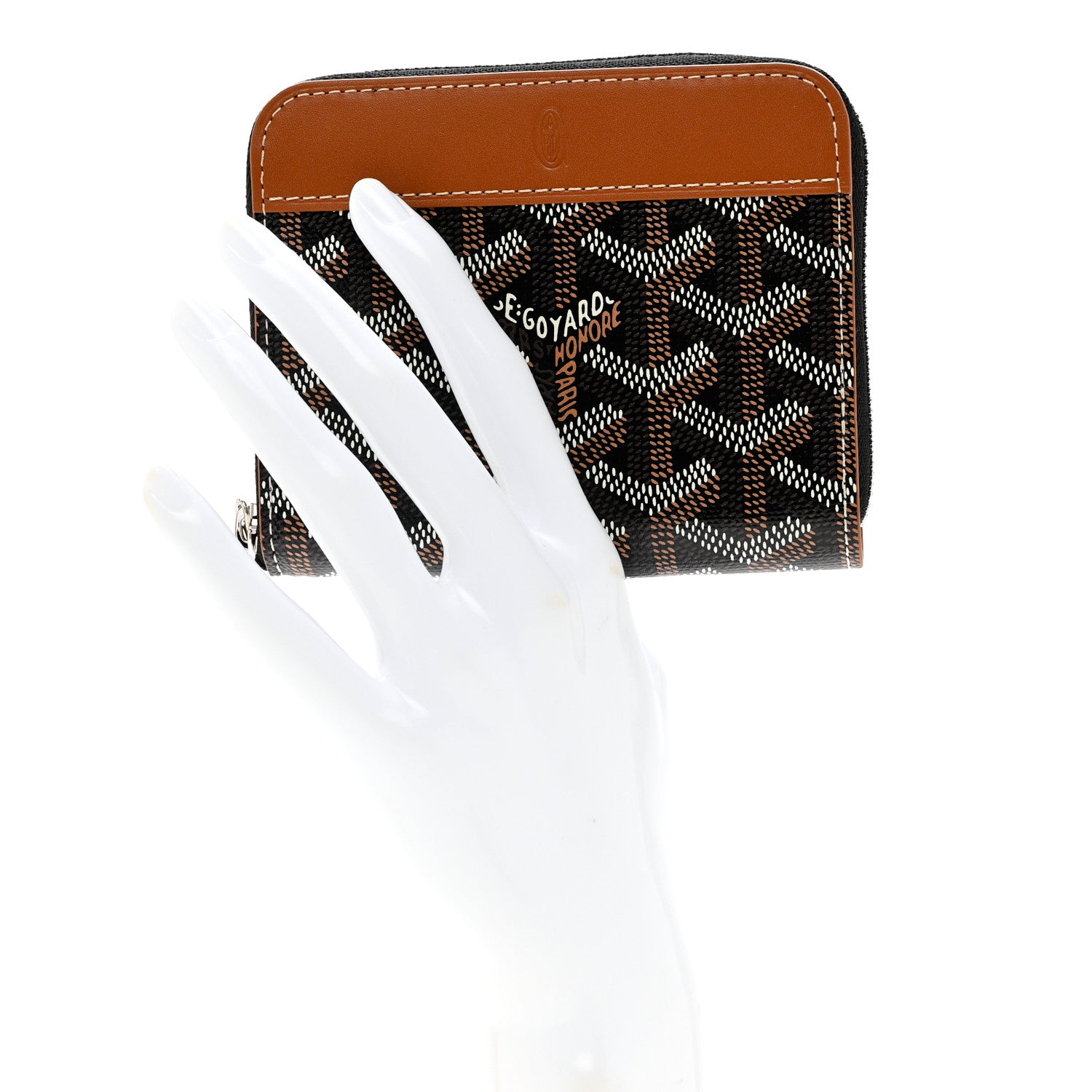 Goyard Goyardine Matignon PM Wallet Black Gold 2 of 7