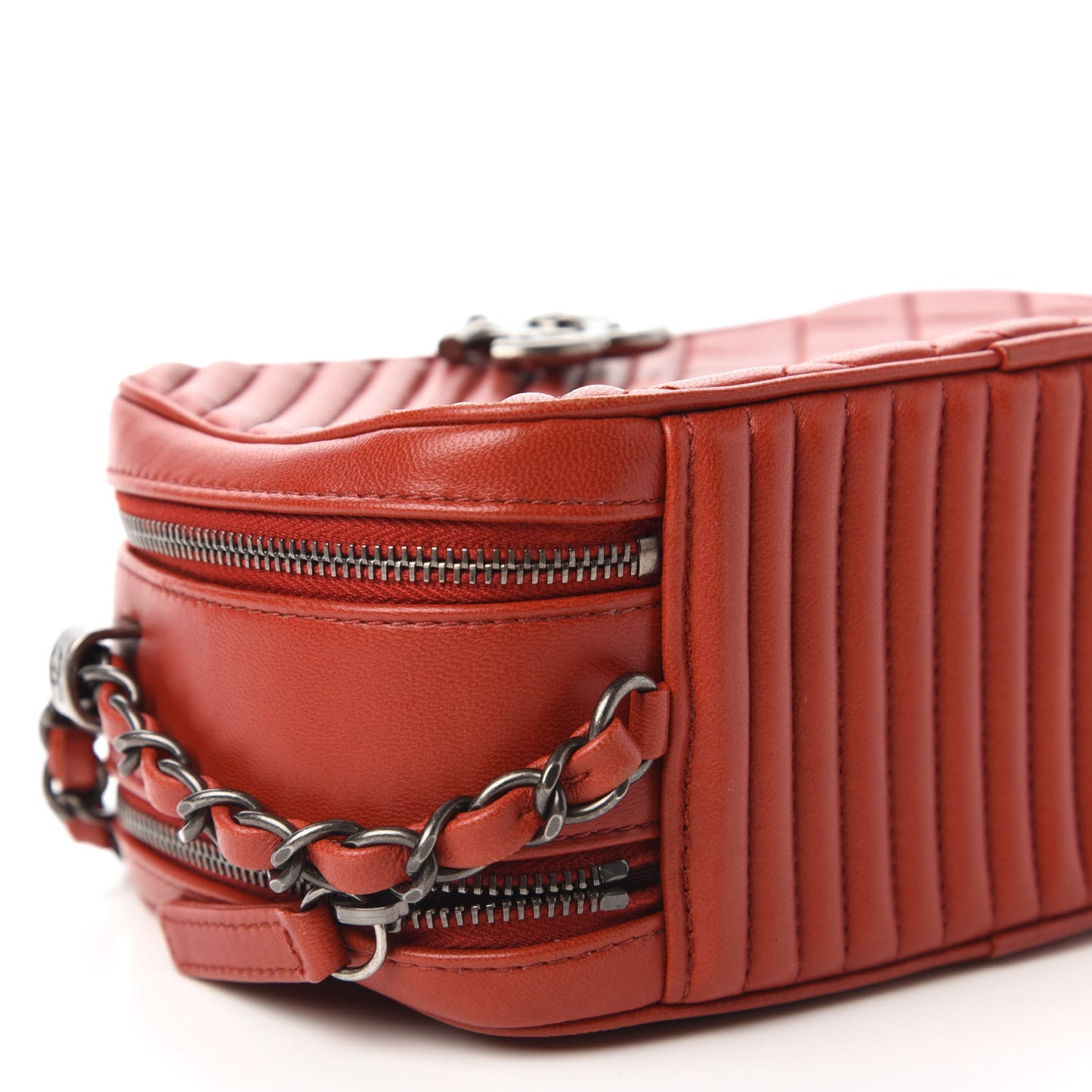 Lambskin Quilted Small Coco Boy Camera Case Red