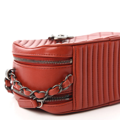 Chanel Lambskin Quilted Small Coco Boy Camera Case Red 6 of 10
