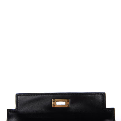 Hermes Matte Alligator Mini Kelly Sellier 20 Black 12 of 39