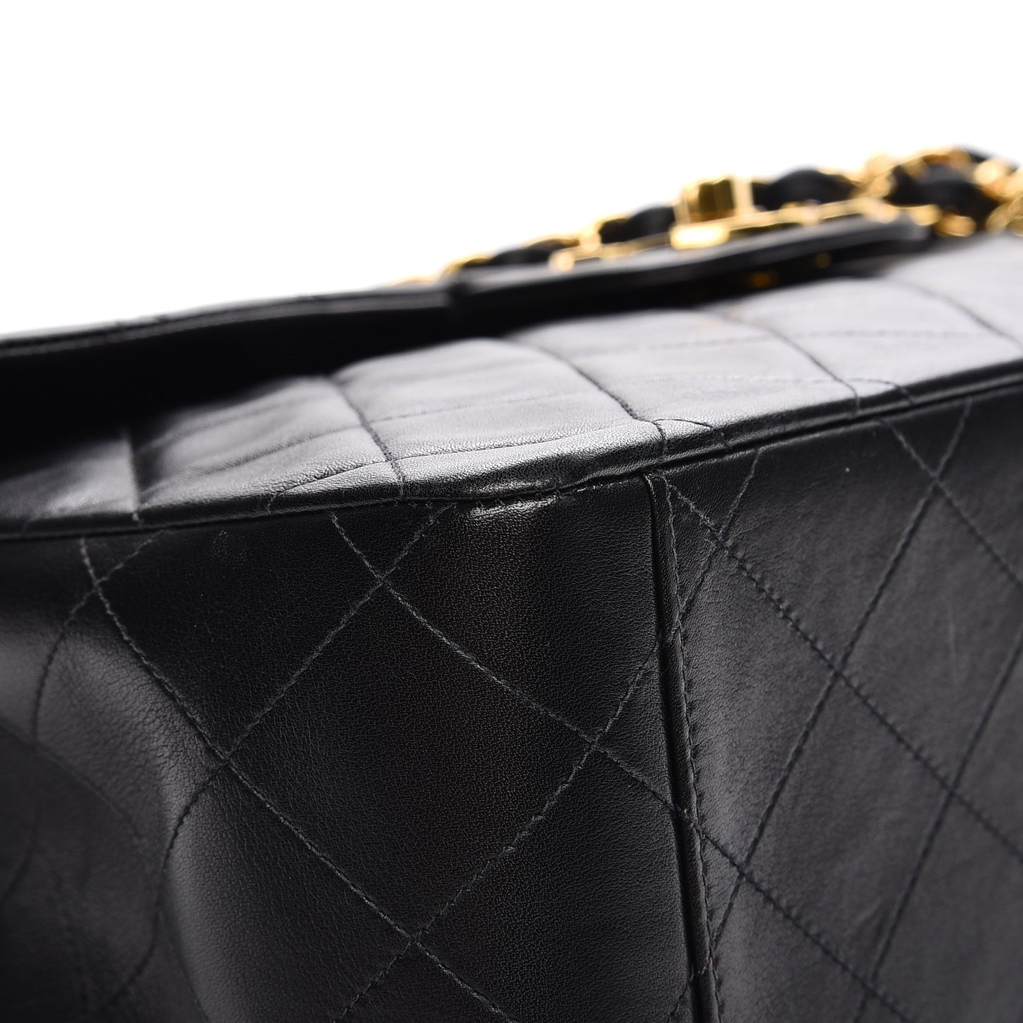 Lambskin XL Jumbo Flap Black
