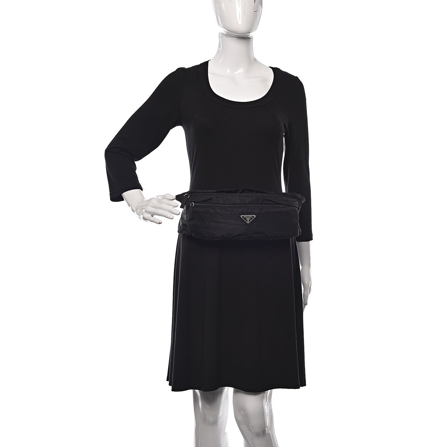 Tessuto Nylon Montagna Belt Bag Black