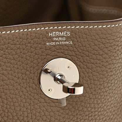 Hermes Taurillon Clemence Lindy 26 Etoupe 5 of 9