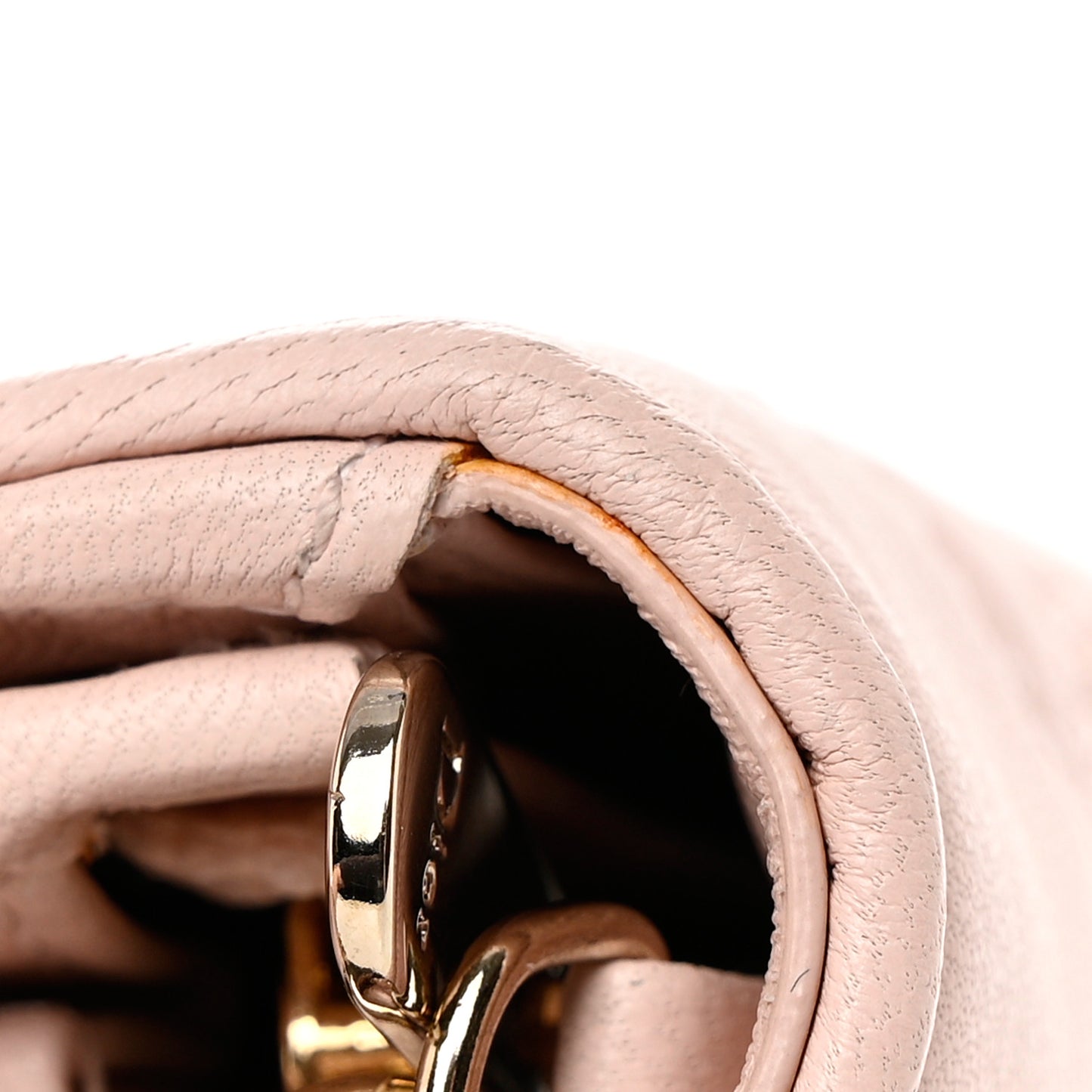 Lambskin Cannage Lady Dior Rendezvous Wallet On Chain Light Pink