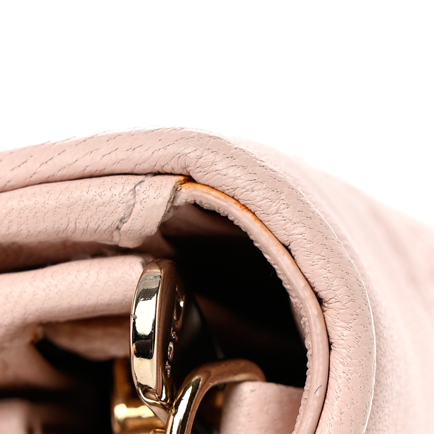 Christian Dior Lambskin Cannage Lady Dior Rendezvous Wallet On Chain Light Pink 12 of 14