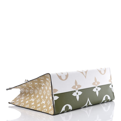 Louis Vuitton Monogram Giant Onthego GM Kaki Beige 5 of 10