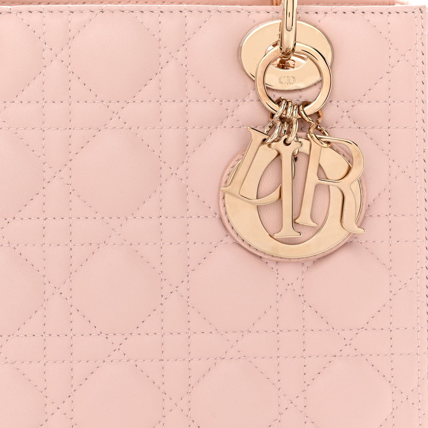 Christian Dior Lambskin Cannage Medium Lady Dior Light Pink 8 of 10