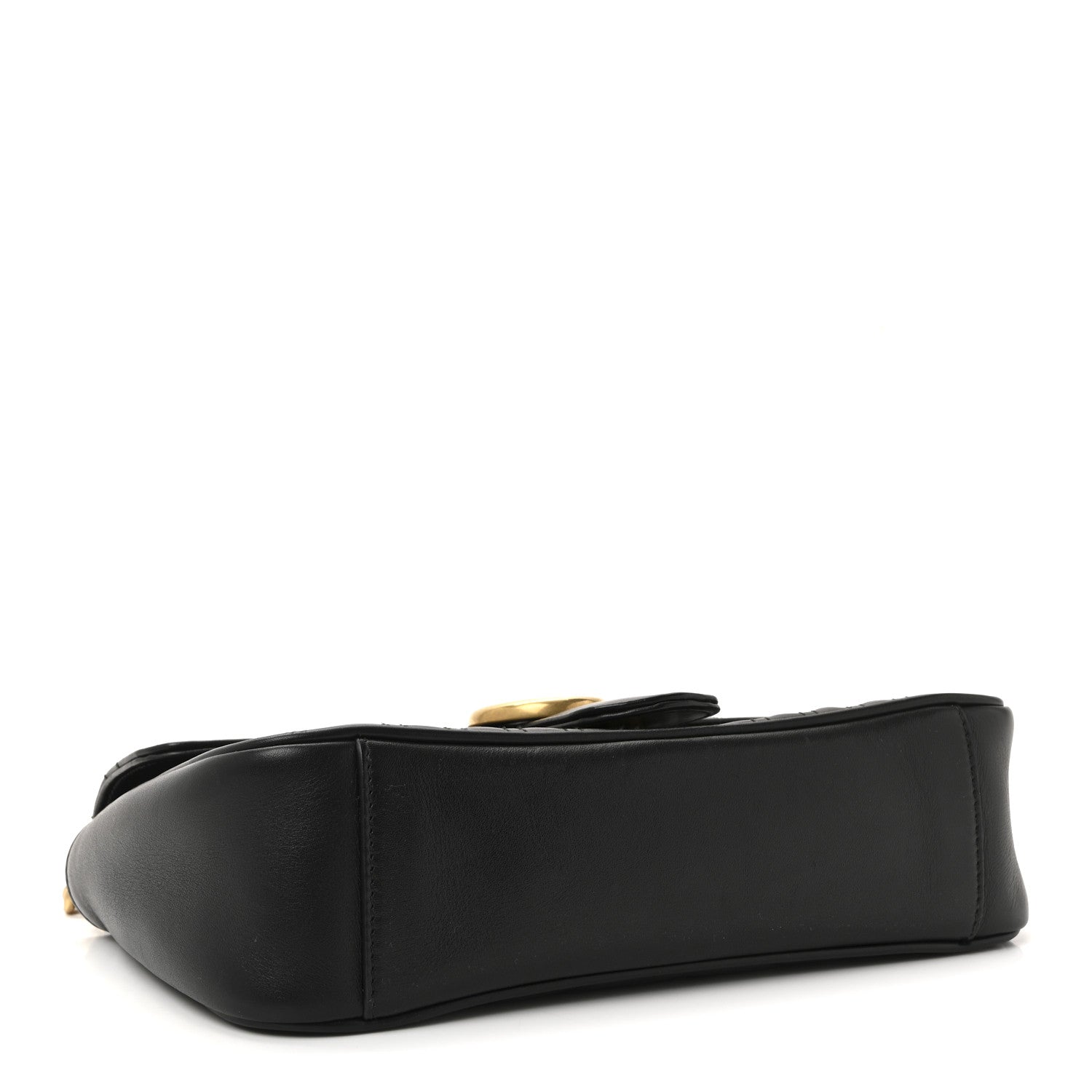 Gucci Calfskin Matelasse Small GG Marmont Shoulder Bag Black 4 of 10