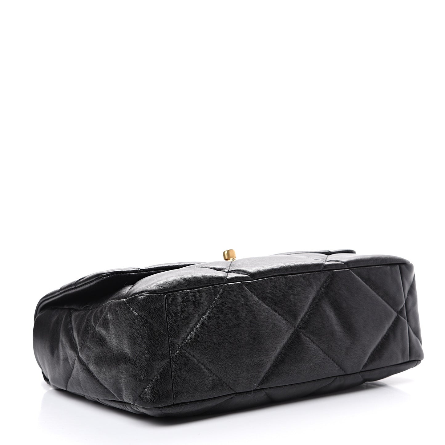 Goatskin Quilted Large 19 Flap Black
