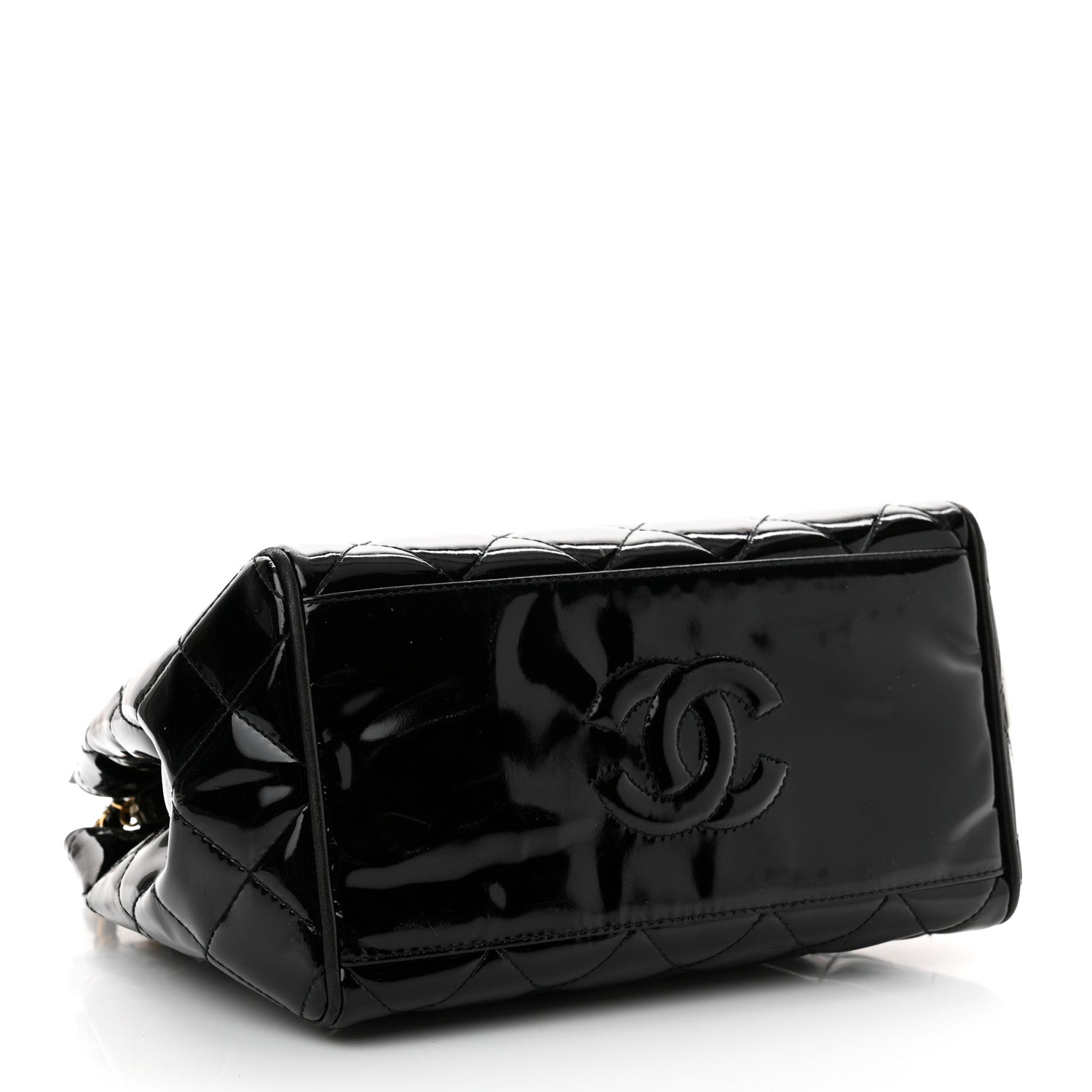 Chanel Patent Quilted CC Shoulder Bag Black 4 of 15