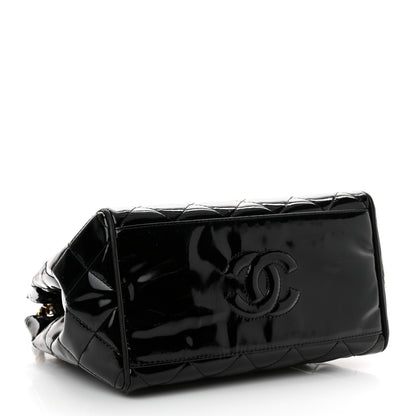 Chanel Patent Quilted CC Shoulder Bag Black 4 of 15